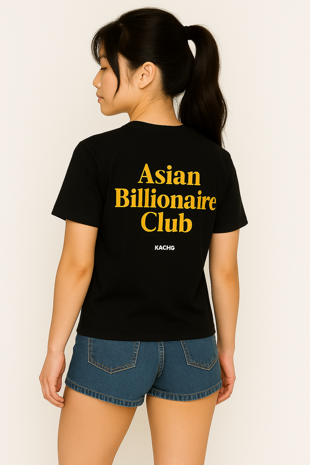 Asian Billionaire Club luxury t-shirt back print night city streetwear
